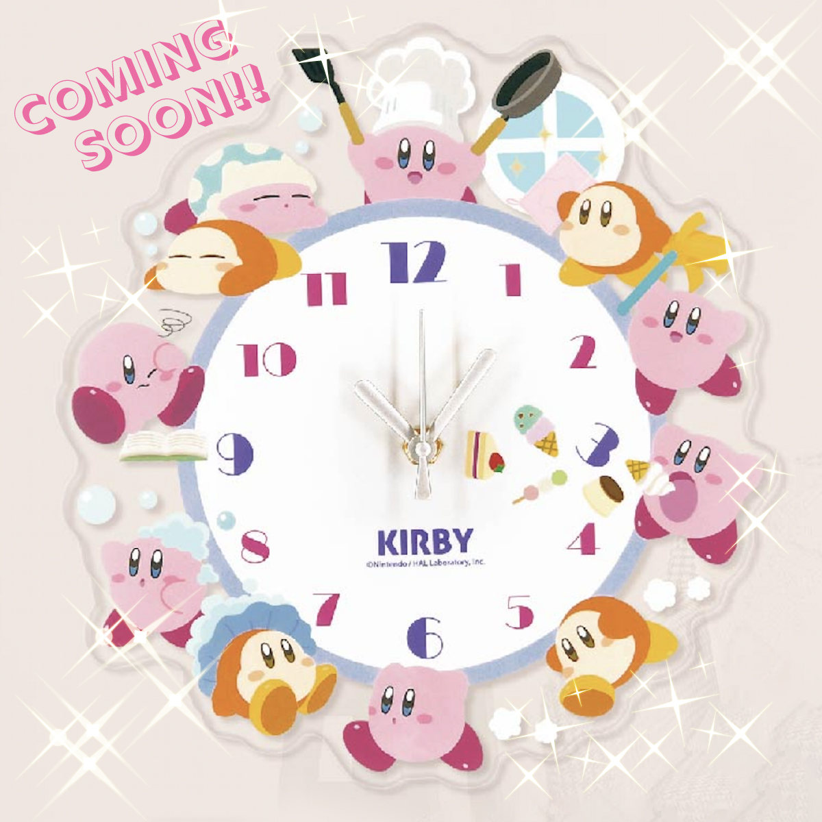 [Finally a puppy resale!  ]A lot of ingenuity ♪ Kirby’s acrylic wall clock of the star matches the interior of the room well. A must-see design that looks like Kirby is flying ☆ | Perfect World Tokyo