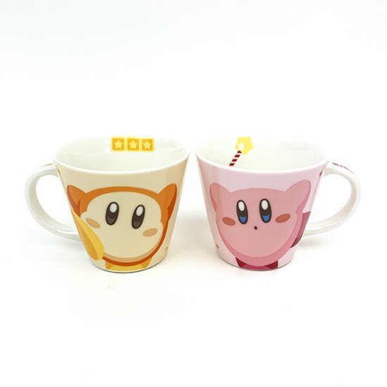 Kirby and WaddleDee matching pair of cups