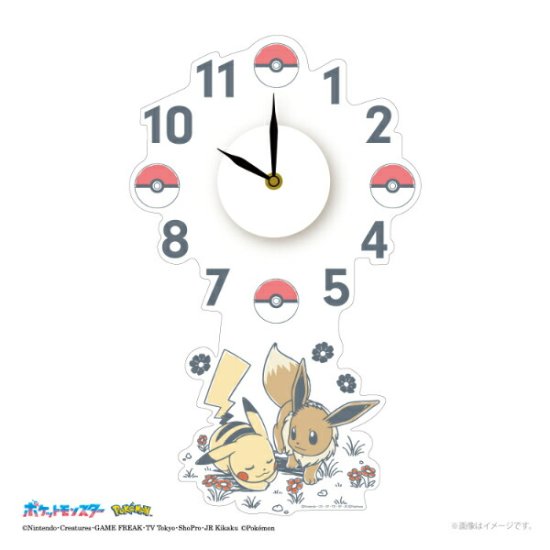 Wall clock sticker of the first Pokemon
