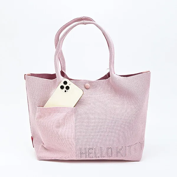 Hello Kitty Knit Tote Bag
Milky Pink Color