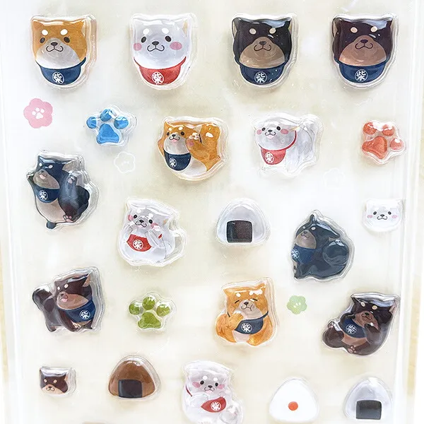 ぷくっとちゅるるんシール忠犬もちしば