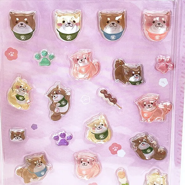 ぷくっとちゅるるんシール忠犬もちしば